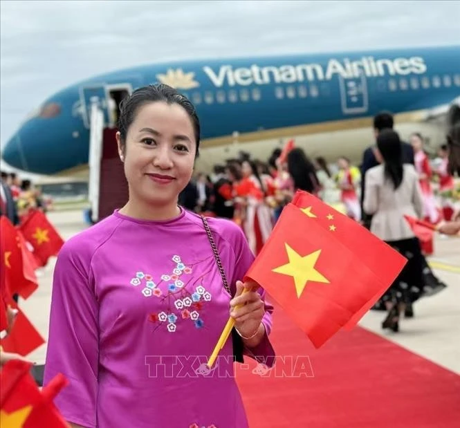 Director of Lacina international import-export firm in China Vu Hoang Thanh Loan (Photo: VNA)