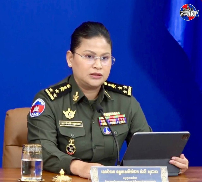 Lt. Gen. Maly Socheata, Under Secretary of State and Spokesperson for the Cambodian Ministry of National Defence. (Photo: AKP)