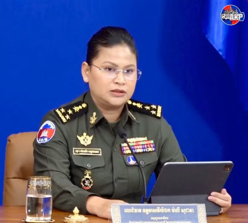 Lt. Gen. Maly Socheata, Under Secretary of State and Spokesperson for the Cambodian Ministry of National Defence. (Photo: AKP)