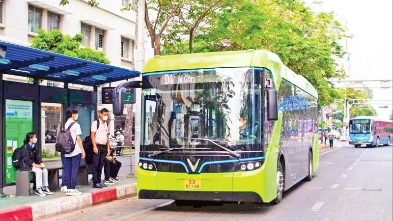 An electric vehicle of VinBus. (Photo: nhandan.vn)