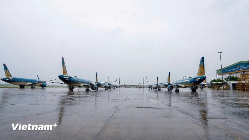 Aircraft at Noi Bai International Airport (Photo: VNA)
