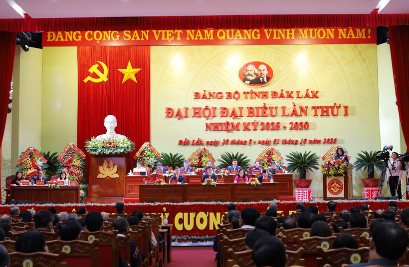 The first Party Congress of Dak Lak province wraps up on October 1. (Photo: VNA)