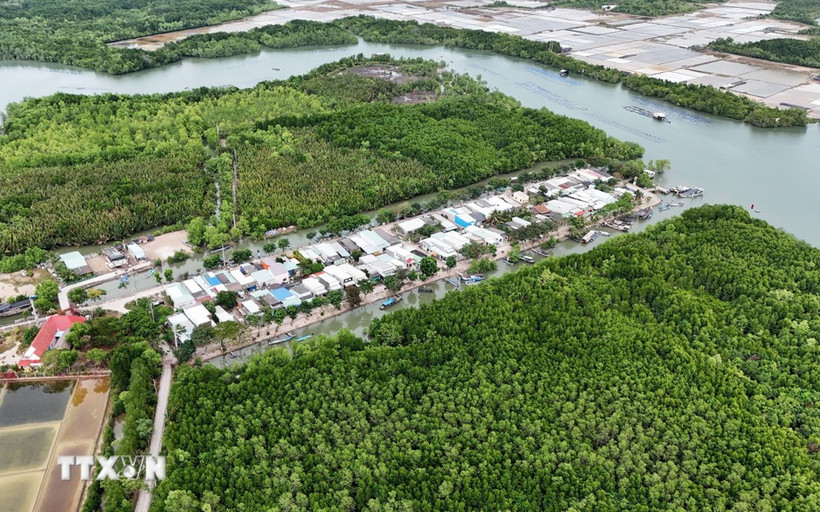 An aerial view of Thieng Lieng hamlet (Photo: VNA)