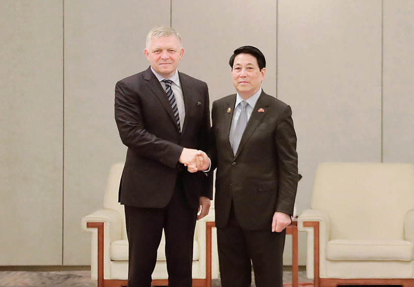State President Luong Cuong (L) meets with Slovak Prime Minister Robert Fico on September 3. (Photo: VNA) 