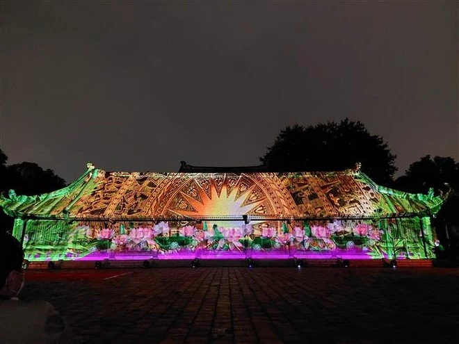 3D mapping technology is deployed at the Temple of Literature. (Photo: VNA)