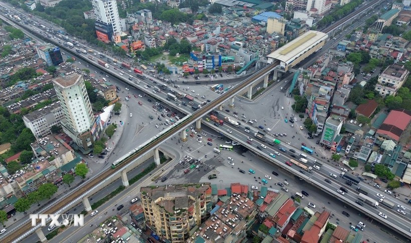 Hanoi is accelerating the construction of its urban railway projects. (Photo: VNA)