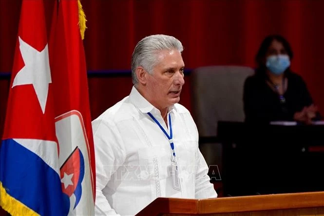 First Secretary of the Communist Party of Cuba Central Committee and President of Cuba Miguel Díaz-Canel. (Photo: Xinhua/VNA)