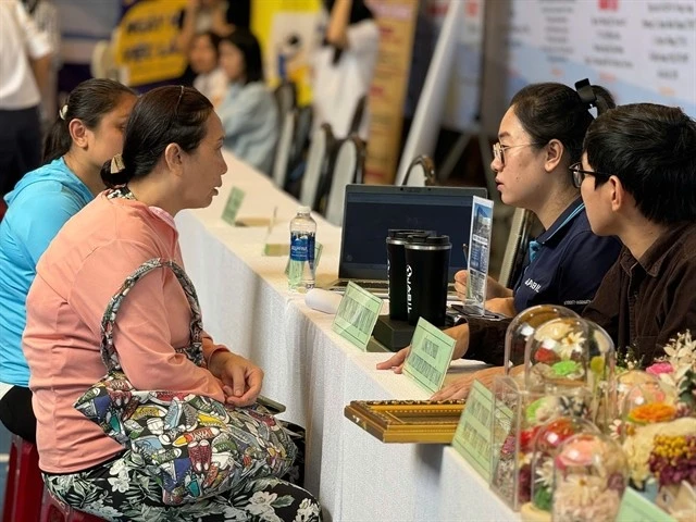 At a job fair in HCM City (Photo: VNA)