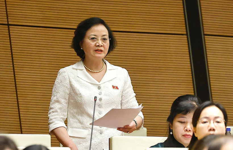 Deputy Prime Minister Pham Thi Thanh Tra speaks at the 15th National Assembly's tenth session. (Photo: VNA)
