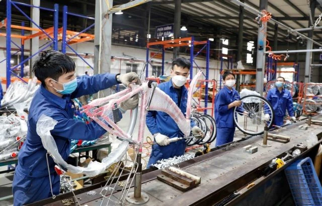 Bike production at Thong Nhat Company Limited (Photo: VNA) 