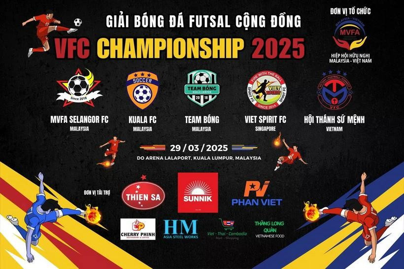 The third futsal tournament is recently held for the Vietnamese community in Malaysia. (Photo: VNA)