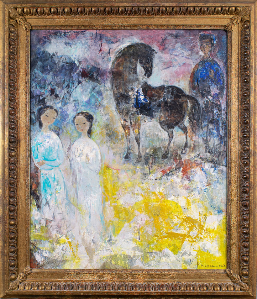 The oil painting"Property of a Lady of Title" by Vu Cao Dam (Photo: Sloane Street Auctions)