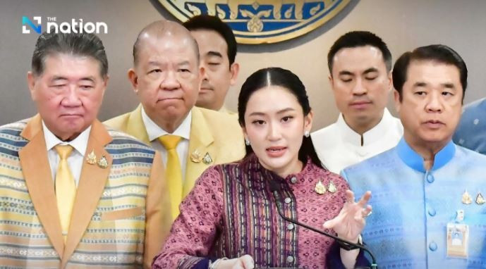 Thai Prime Minister Paetongtarn Shinawatra clarifies the cabinet’s decision to shift the budget to fund a new 157 billion THB (4.75 billion USD) economic stimulus plan. (Photo: The Nation)