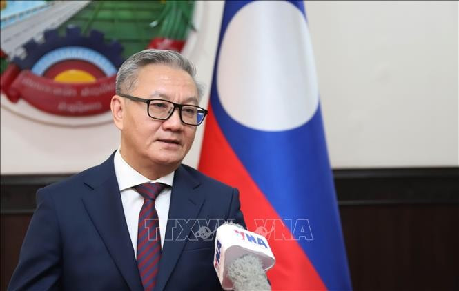 Lao Minister of Foreign Affairs Thongsavanh Phomvihane in an interview granted to the Vietnam News Agency (Photo: VNA)