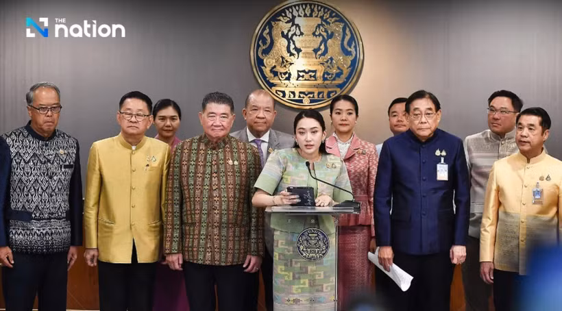 Thai Prime Minister Paetongtarn Shinawatra rejects rumours about a potential cabinet reshuffle. (Photo: The Nation)
