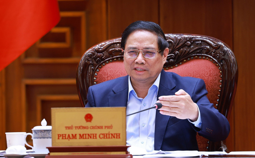 Prime Minister Pham Minh Chinh calls for breakthrough policies for Vietnam's international financial centre. (Photo: VNA)