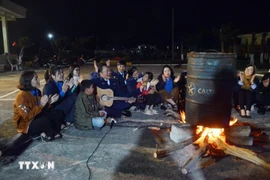 Early Tet celebration on Bach Long Vi island district