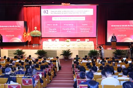 The 22nd national conference on foreign affairs takes place in Hanoi on August 2 within the framework of the 33rd Diplomatic Conference. (Photo: VNA)