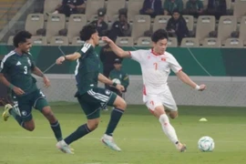 Dinh Bac scores the opening goal for Vietnam U23. (Photo: AFC/VNA)