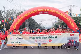 The Vietnam Red Cross Society's members and volunteers attend the event. (Photo VNRC)