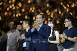Prime Minister Pham Minh Chinh attended the “V Fest – Vietnam Today” music festival. (Photo: VNA)