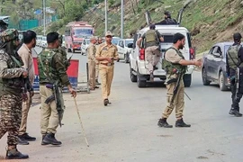 Indian security officers are deployed to the scene. (Photo: ANI/VNA)