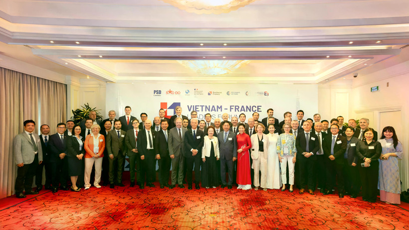 The Vietnam-France Leaders Forum is held for the first time in Hanoi (Photo: FPT)