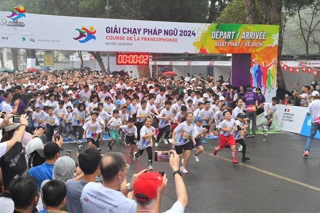 Participants take part in last year's Francophonie Run. (Photos courtesy of organisers)