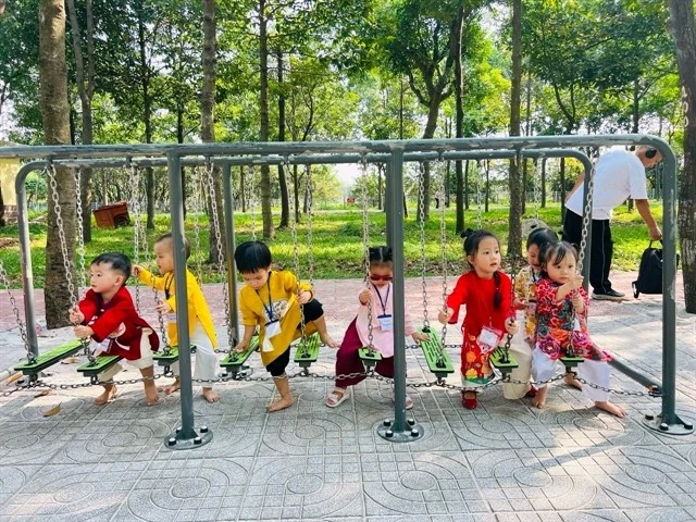 Children play at a public park in HCM City’s Phu Nhuan district. (Photo: VNS/VNA)