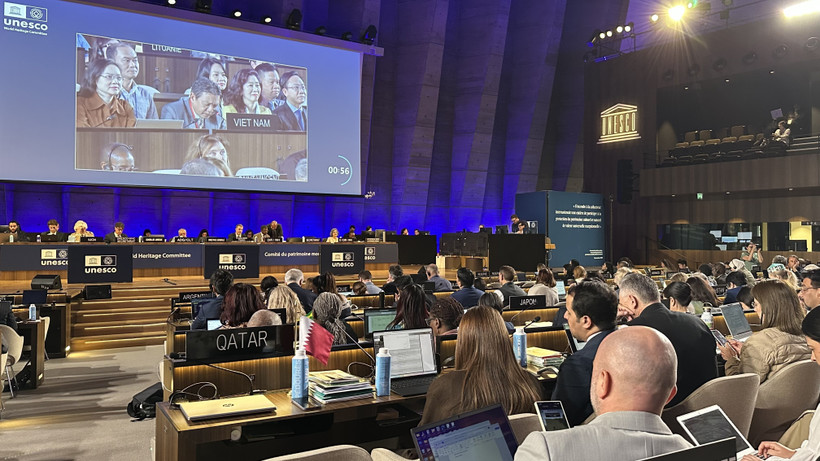 Moment of the World Heritage Committee’s recognition. (Photo: VNA)