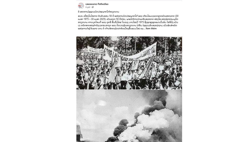 An article on Pathet Lao newspaper of the Lao News Agency (Screenshot Photo: VNA)