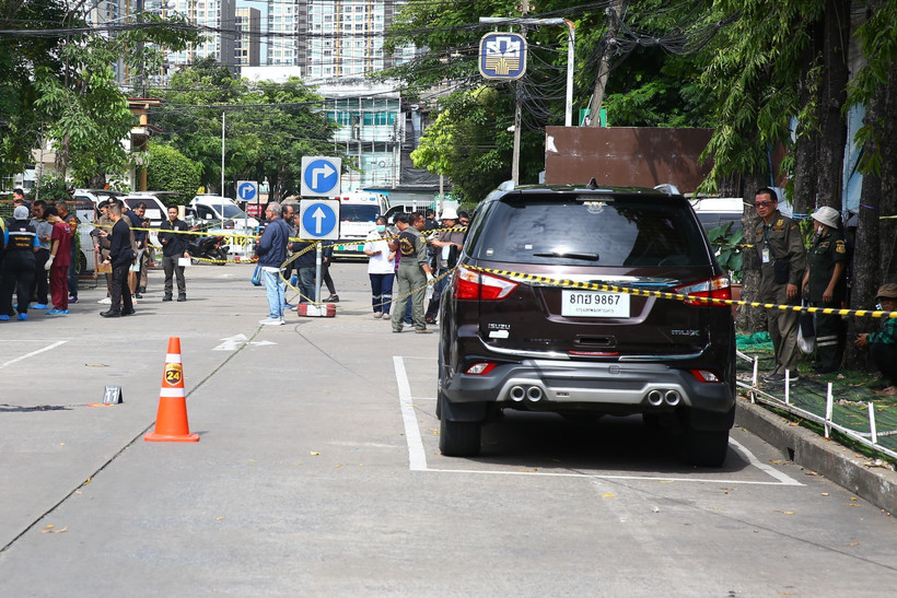 The scene of the shooting at Or Tor Kor market in Bangkok, Thailand, on July 28, 2025. (Photo: Xinhua/VNA)