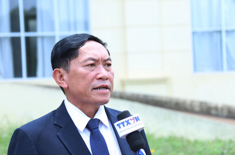 General Director of the Lao News Agency Vannasin Simmavong in an interview granted to the VNA (Photo: VNA)