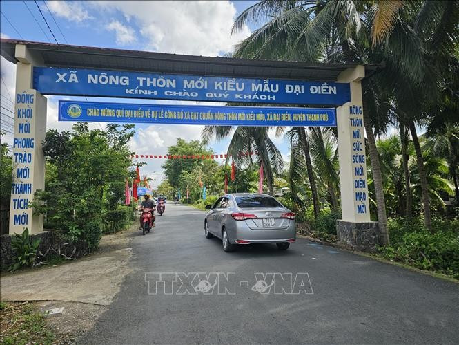 The model new-style rural commune of Dai Dien in Thanh Phu district, Ben Tre province. (Photo: VNA)