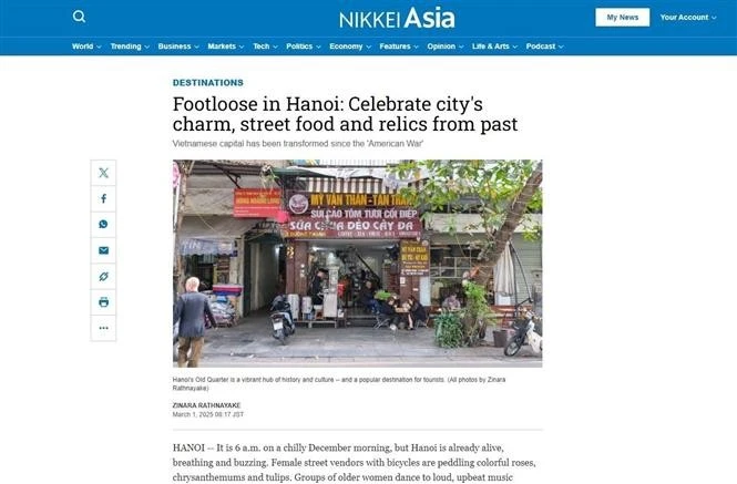 A screenshot of the article on Nikkei Asia (Photo: VNA)