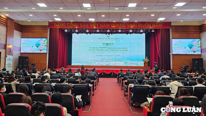 Hai Phong hosts a conference on green transition and sustainable development. (Photo: congluan)