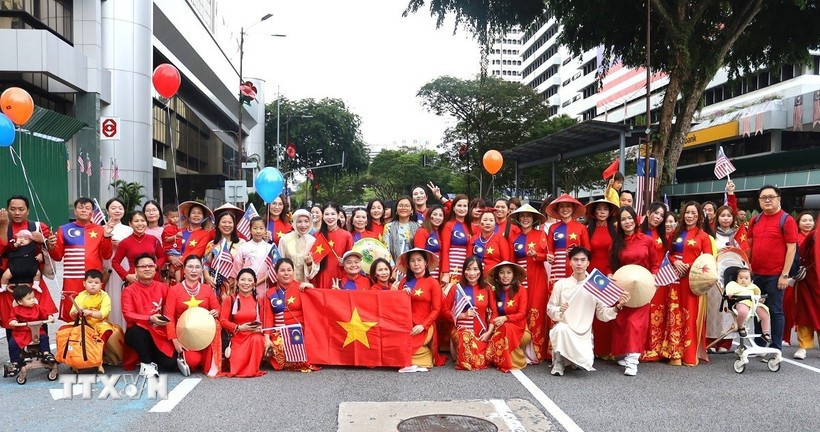 A large number of Vietnamese from different states in Malaysia join the event in Kuala Lumpur on August 27. (Photo: VNA)