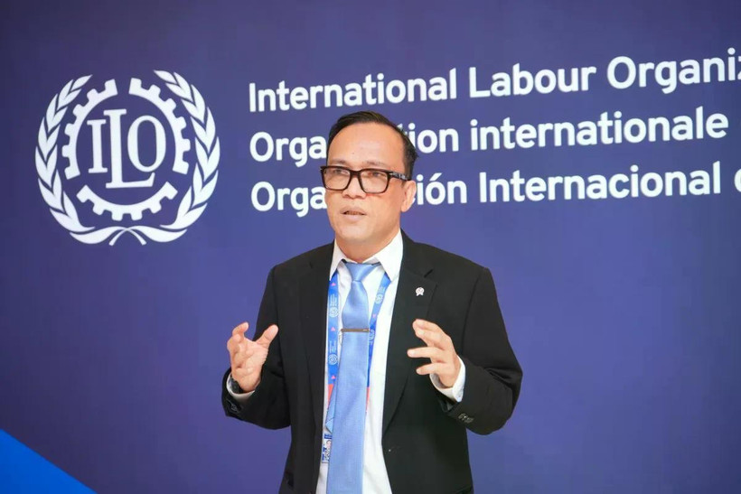 Deputy Minister of Manpower Immanuel Ebenezer Gerungan at the 113th International Labour Conference (ILC) in Geneva, Switzerland. (Photo: ANTARA)