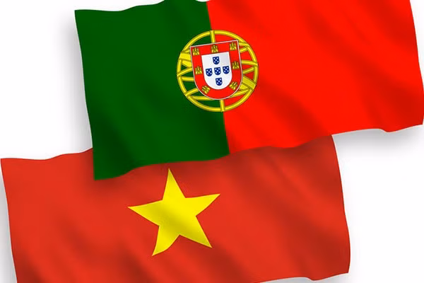 National flags of Vietnam and Portugal (Photo: internet)