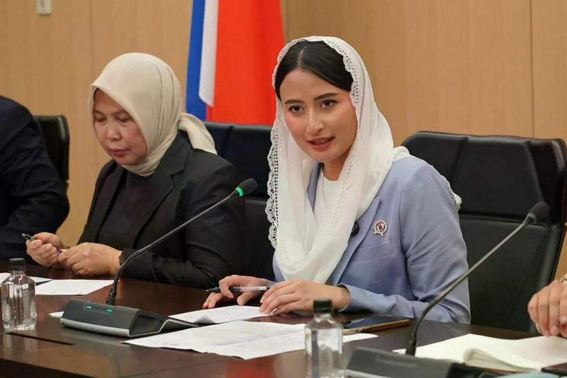 Indonesian Deputy Minister of Trade Dyah Roro Esti at the meeting with the Japan Indonesia Association in Tokyo, Japan, on June 9. (Photo: ANTARA)