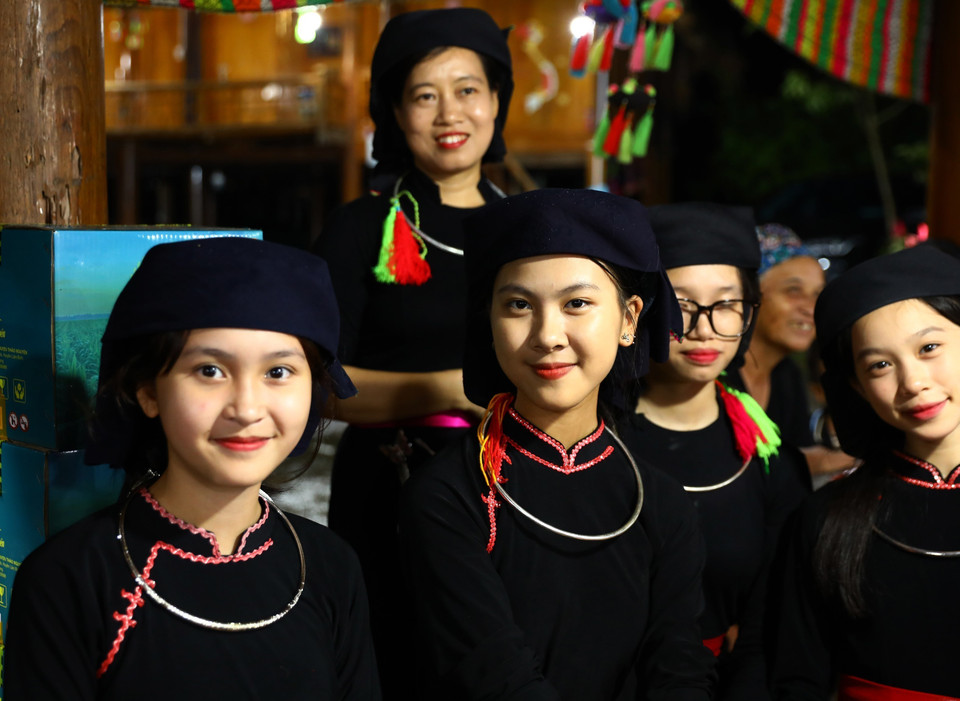 Smiles of Tay girls in Thuong Lam commune, Tuyen Quang province. (Photo: VNA)