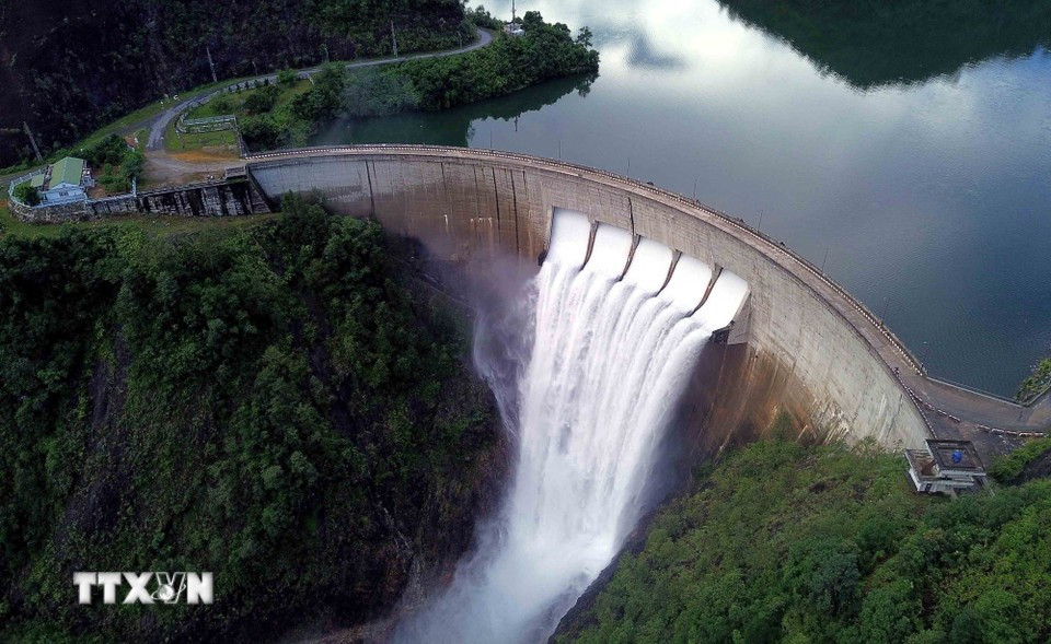 Nam Chien hydropower dam is the first of its kind in Vietnam, designed and built as the country’s largest arch dam. (Photo: VNA)