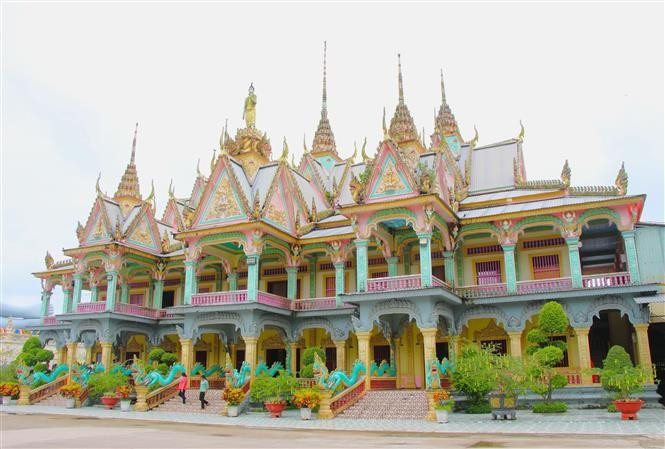 The Sala Hall, where important religious activities take place. (Photo: VNA)