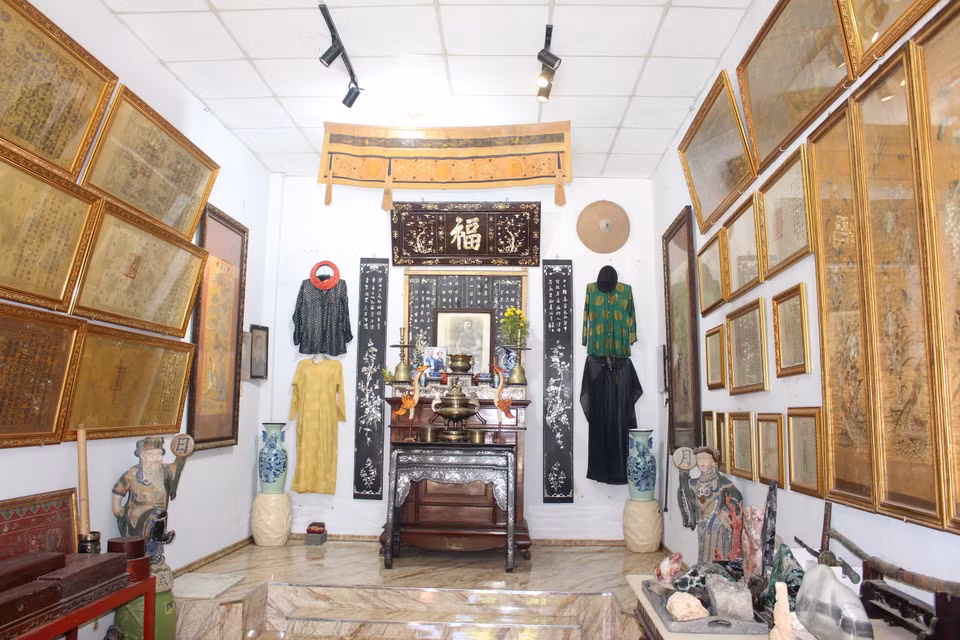 A reconstructed ancestral worship space of Vietnamese families from the 19th century. (Photo: VNA)