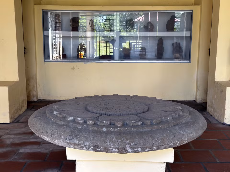 Numerous valuable artifacts uncovered from archaeological digs are now on display at the Chien Dan tower complex. (Photo: VNA)