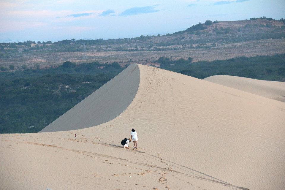 Sand dunes change their shapes depending on sea breezes. (Photo: VNA)