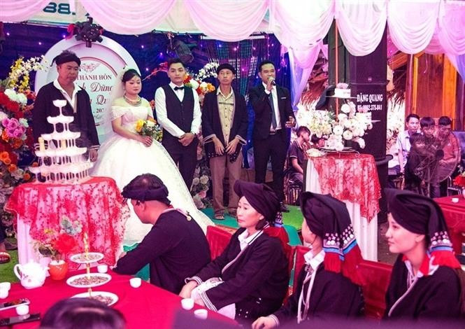 A traditional Dao Tien wedding in Ban Sung, Cao Son commune, Phu Tho province. (Photo: VNA)