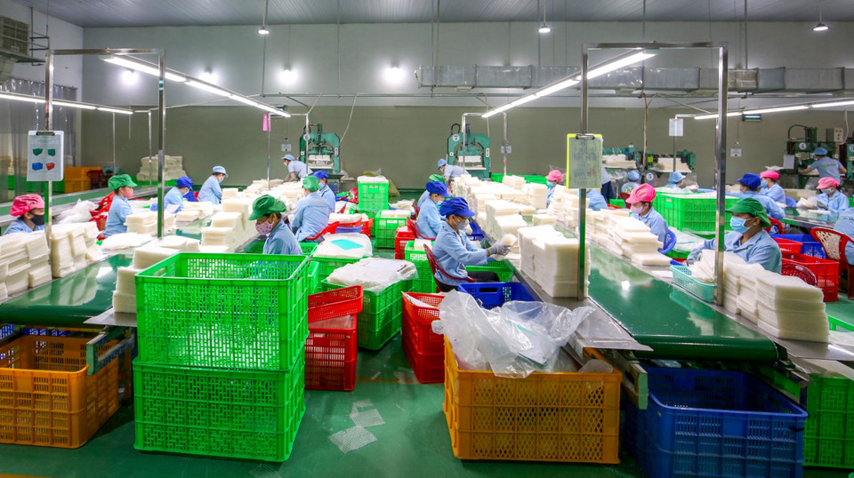 Rice paper from Tan Nhien Co., Ltd. has obtained JAKIM Halal certification, strictly adhering to Shariah law standards for ingredients, production processes, and quality control. (Photo: VNA)
