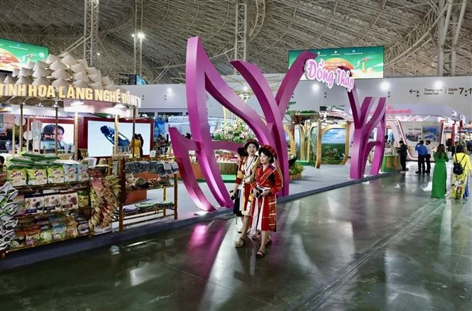 Booth representing Dong Thap province. (Photo: VNA)