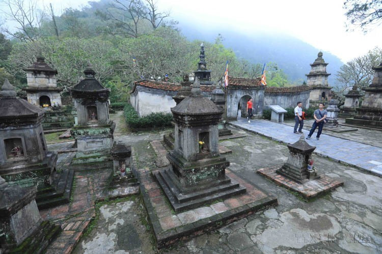 The Tower Garden of Hoa Yen Pagoda, part of the Yen Tu Monuments and Landscape. Hoa Yen Pagoda was first built during the Ly Dynasty and has undergone multiple restorations throughout history. (Photo: VNA)